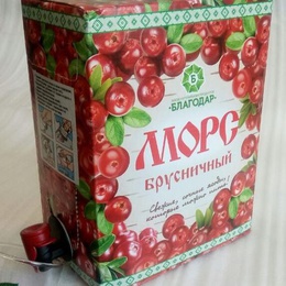 Морс Брусничный 3,0 л (Bag-in-Box с краном)